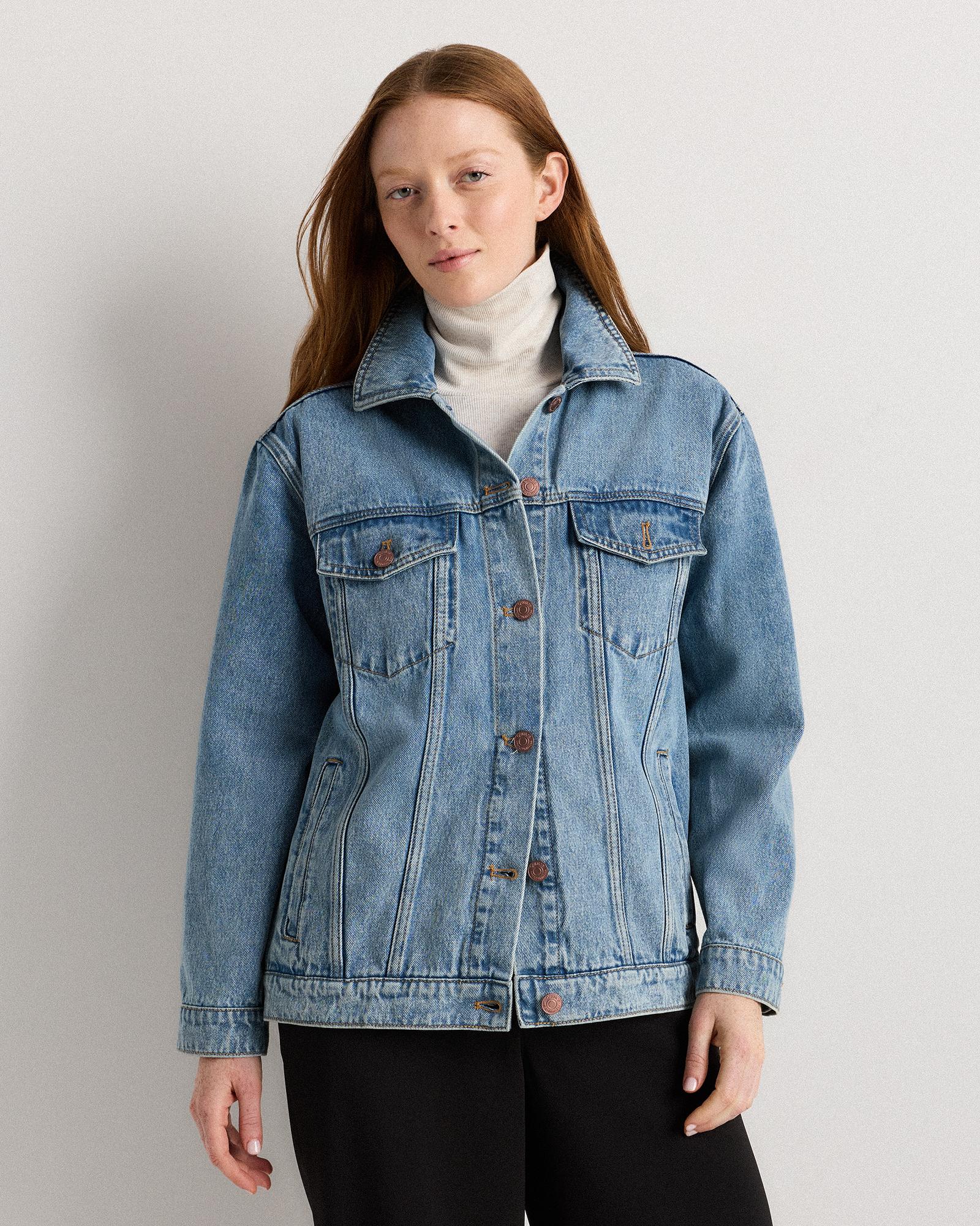 100% organic cotton oversized denim jacket