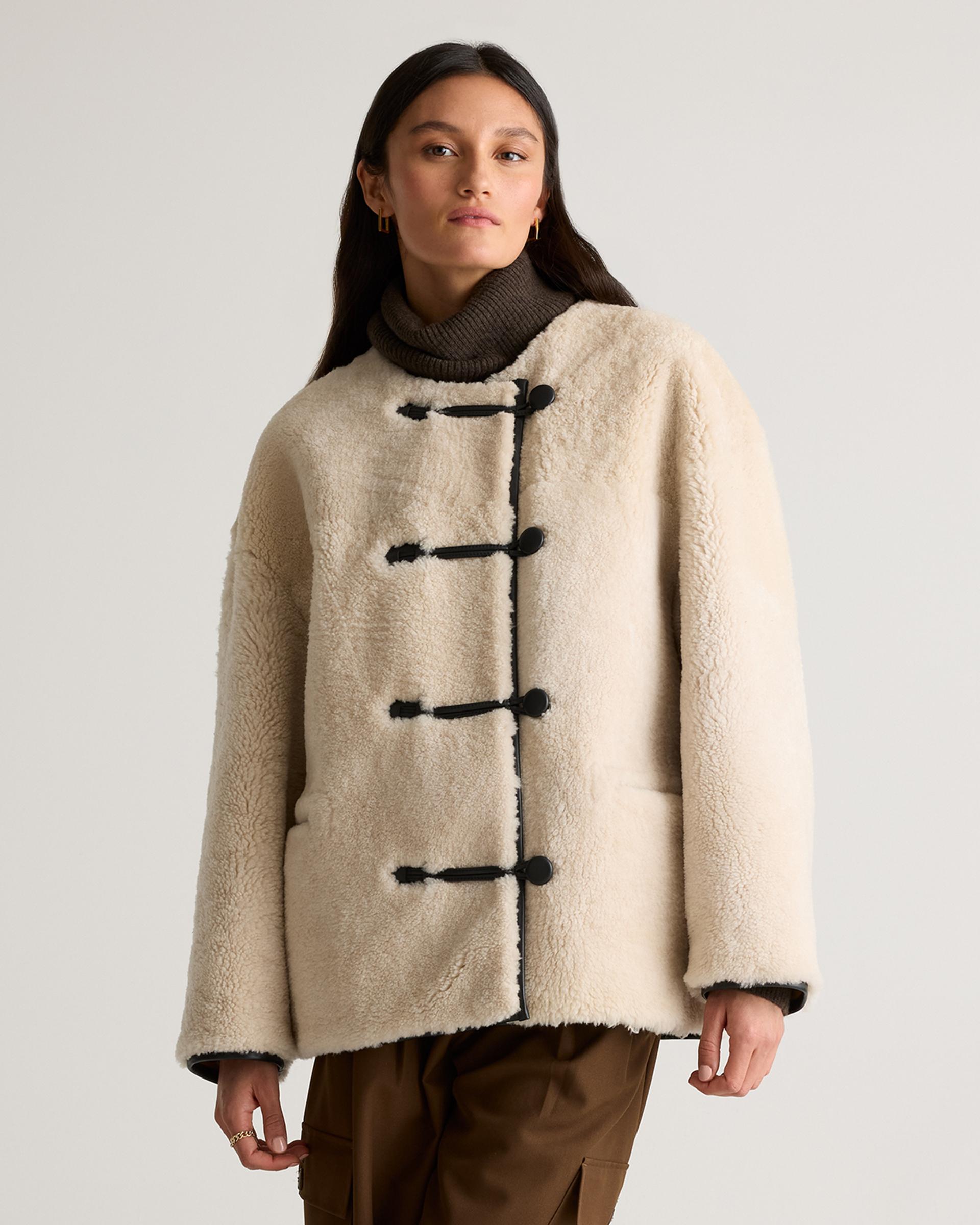 100% shearling duffle jacket