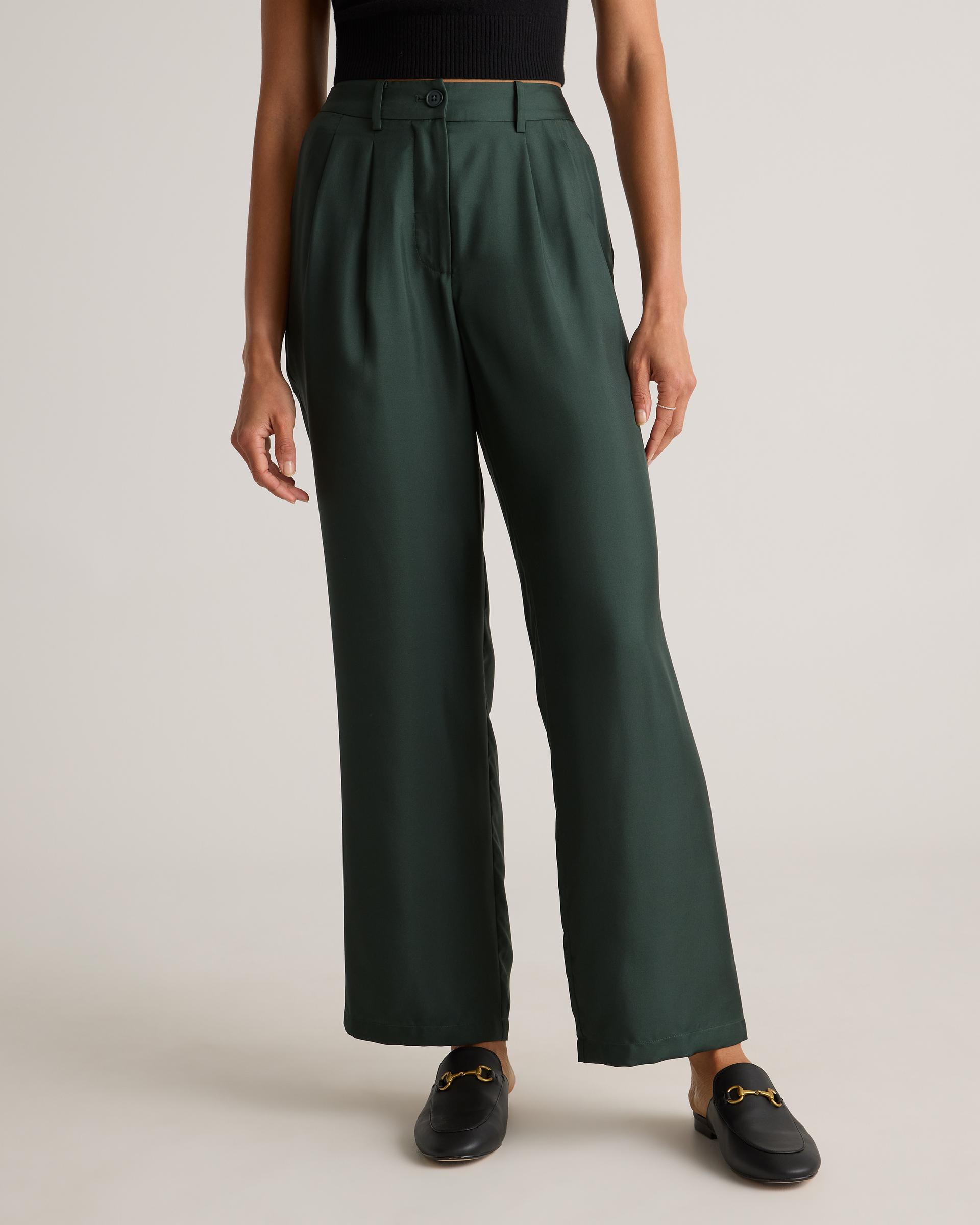 100% silk twill trouser