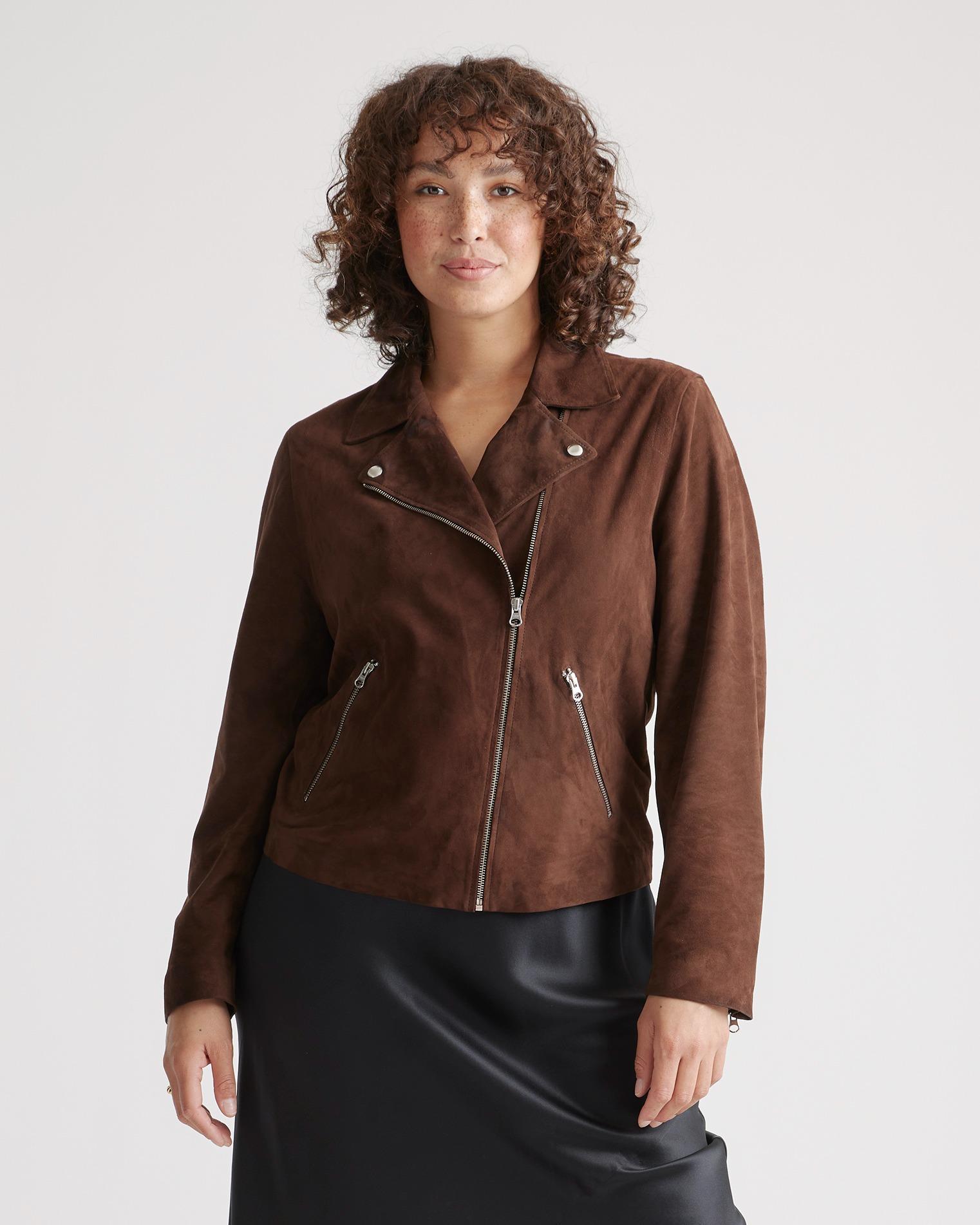 100% suede biker jacket