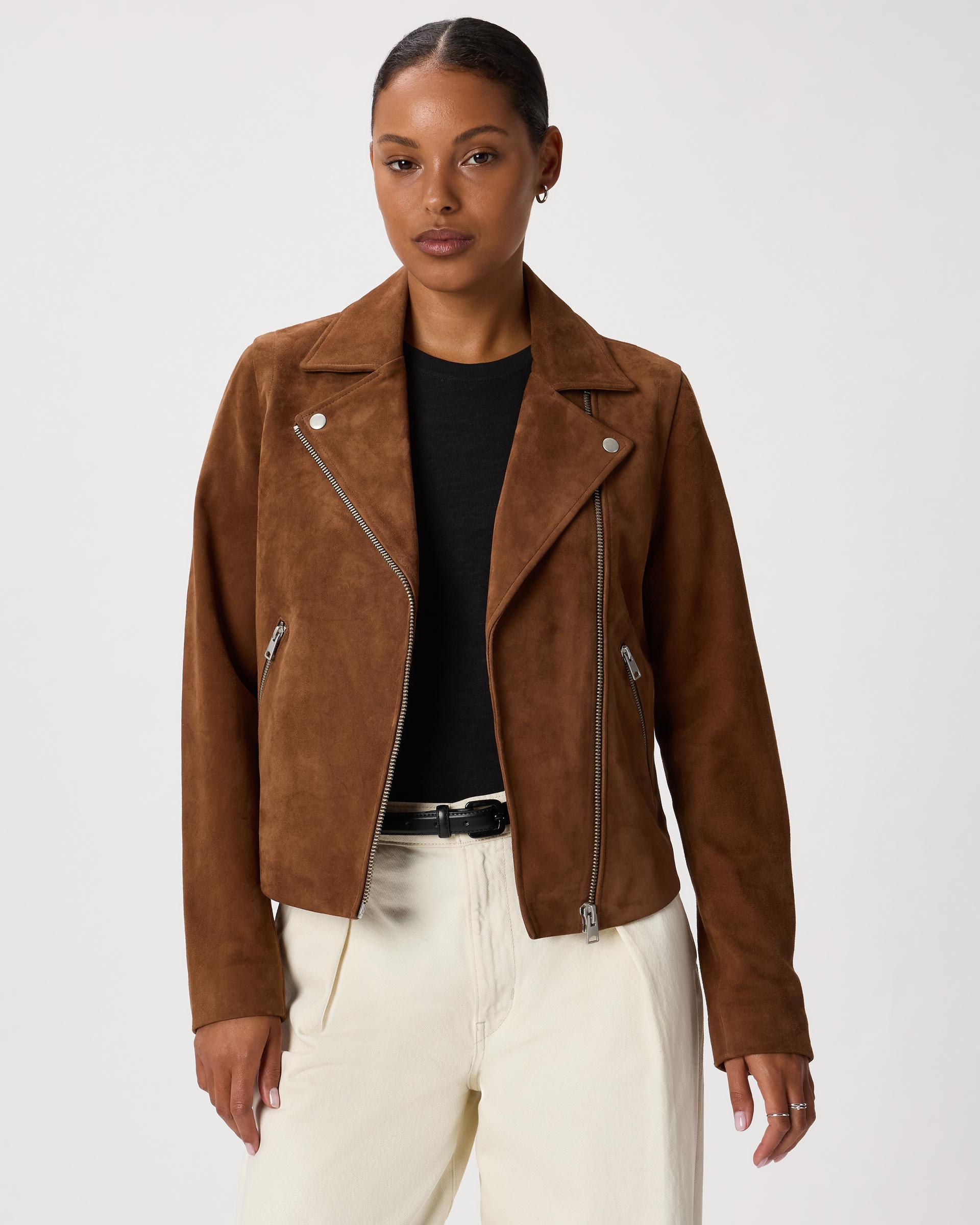 100% suede biker jacket