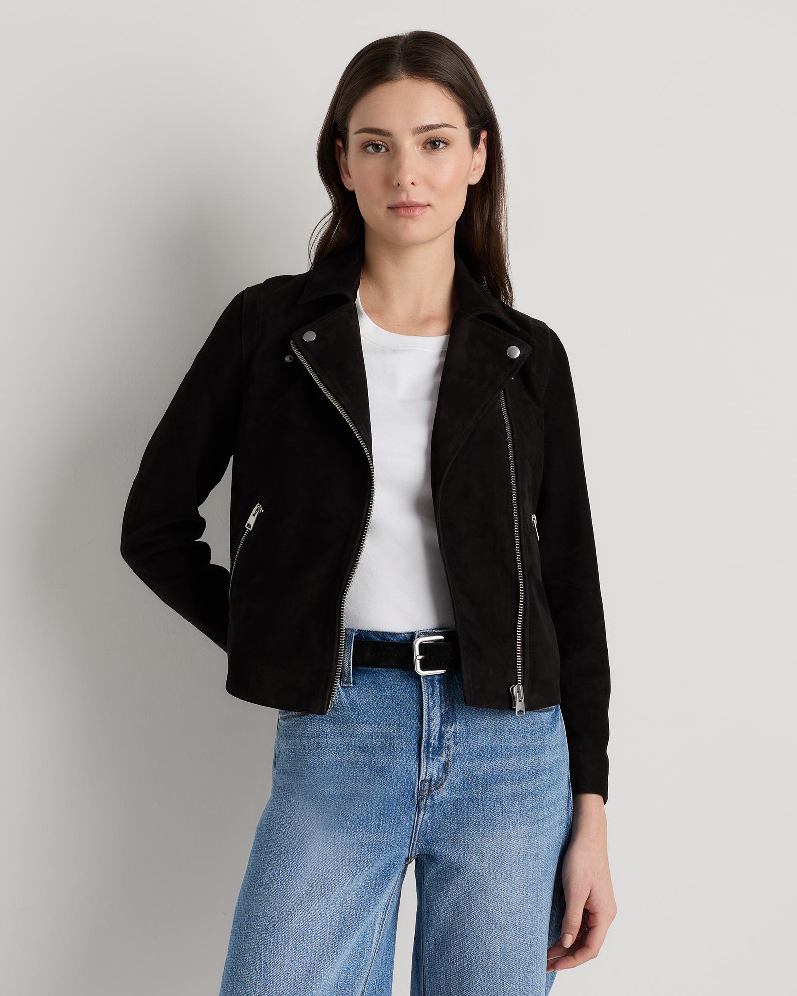 100% suede biker jacket