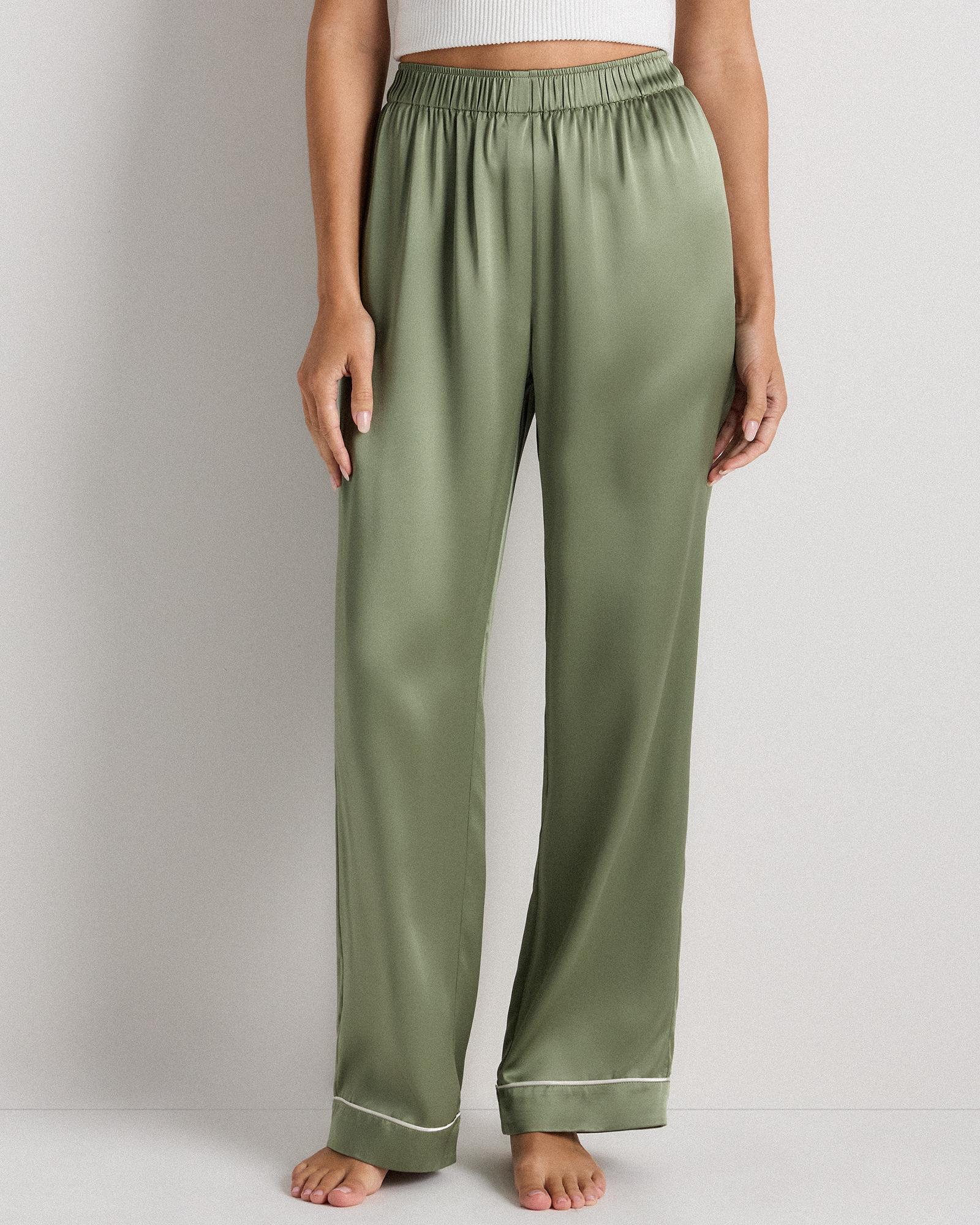 100% washable silk satin pajama pant