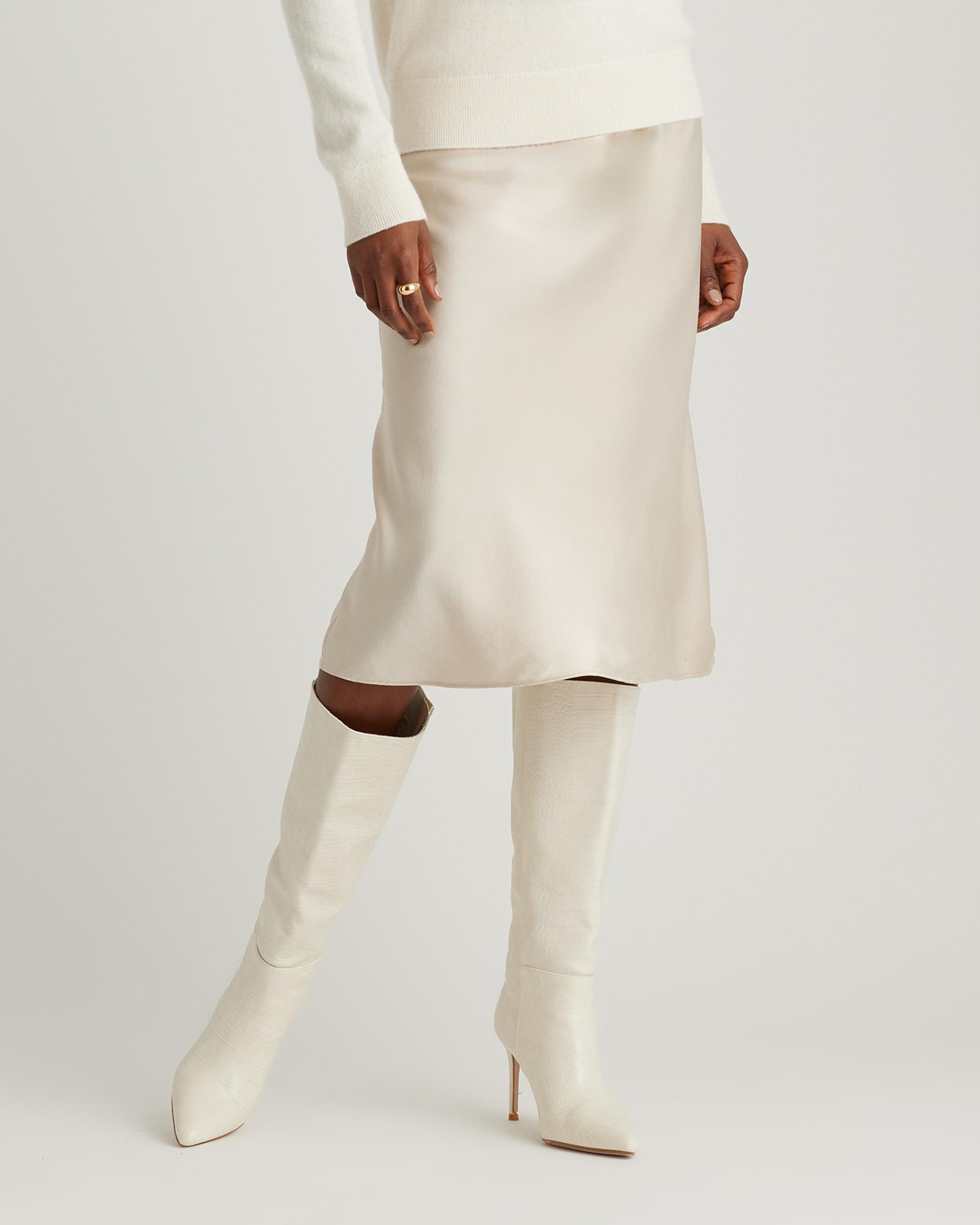 100% washable silk skirt