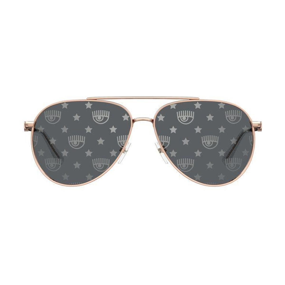 11eb4bl0a - chiara ferragni oro metal occhiali sole - women