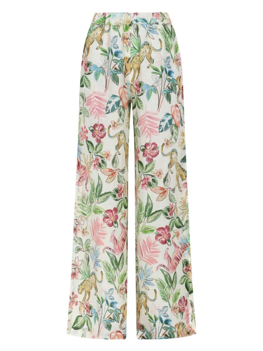 120% lino pantalone in lino