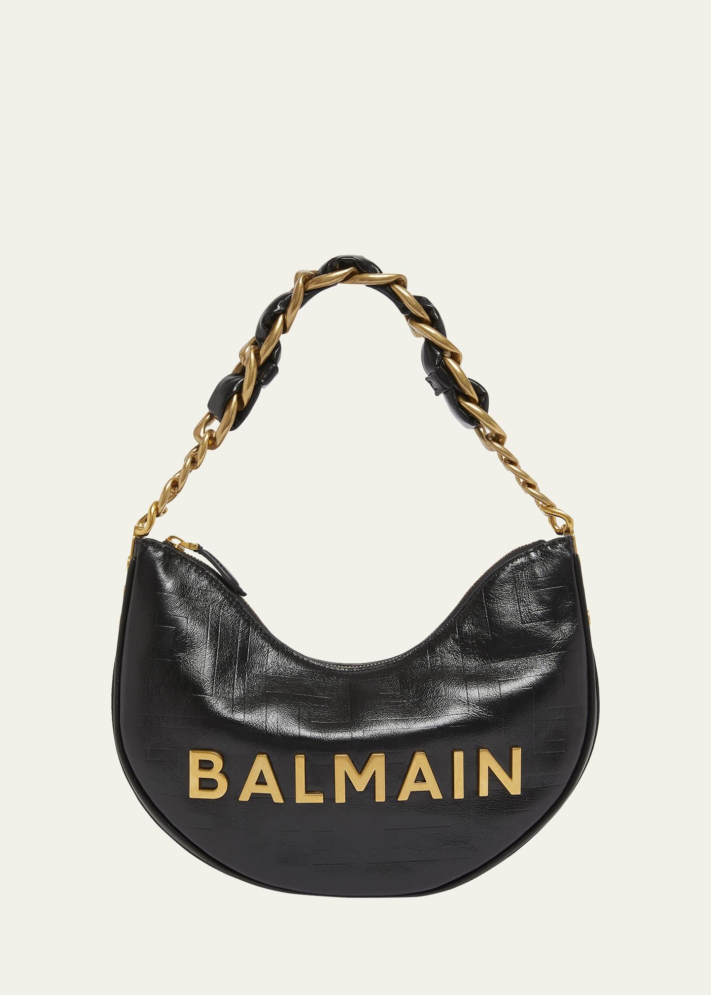 1945 moon shoulder bag in pb embossed crinkle leather