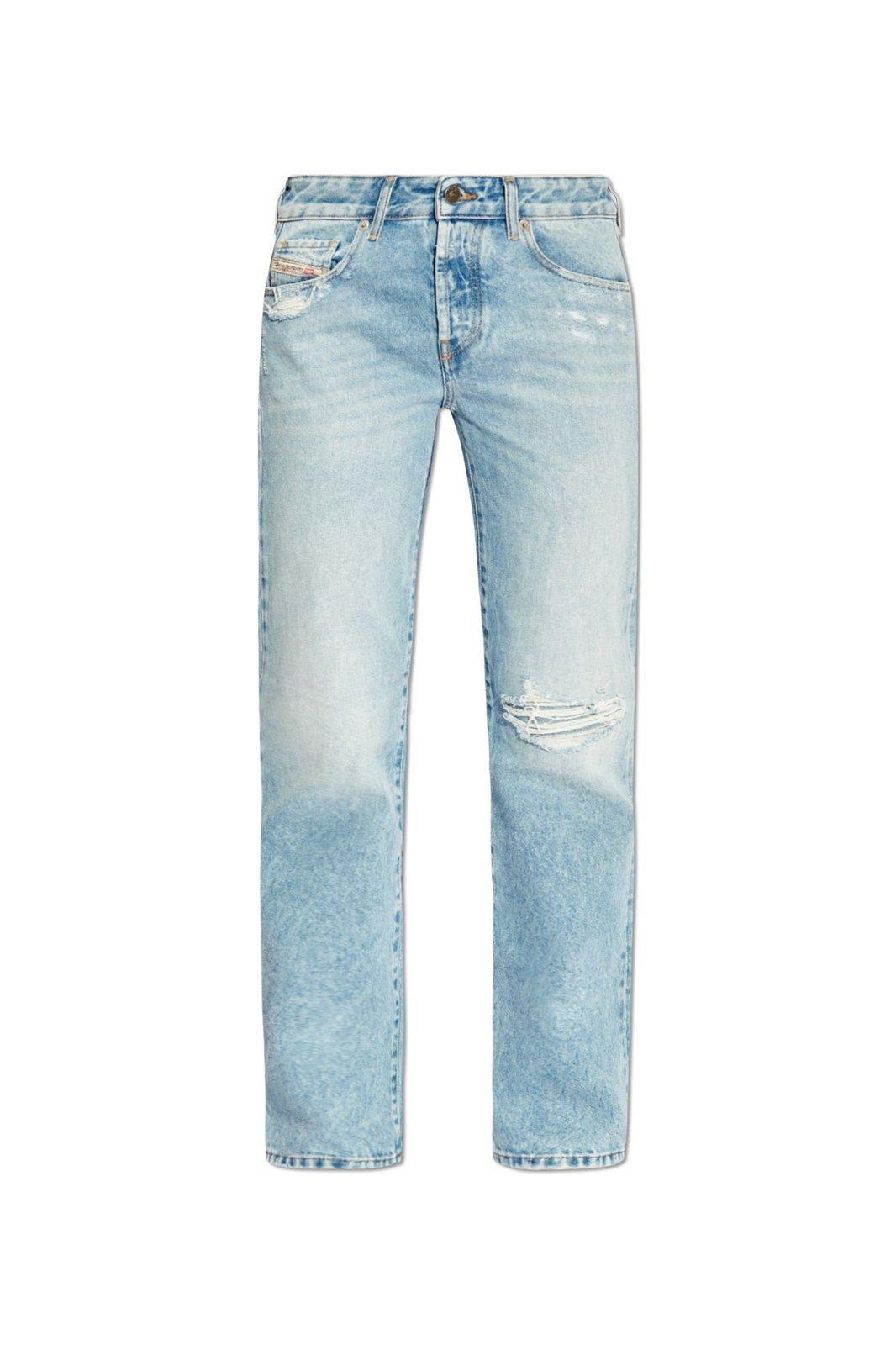 1989 d-mine distressed straight-leg jeans
