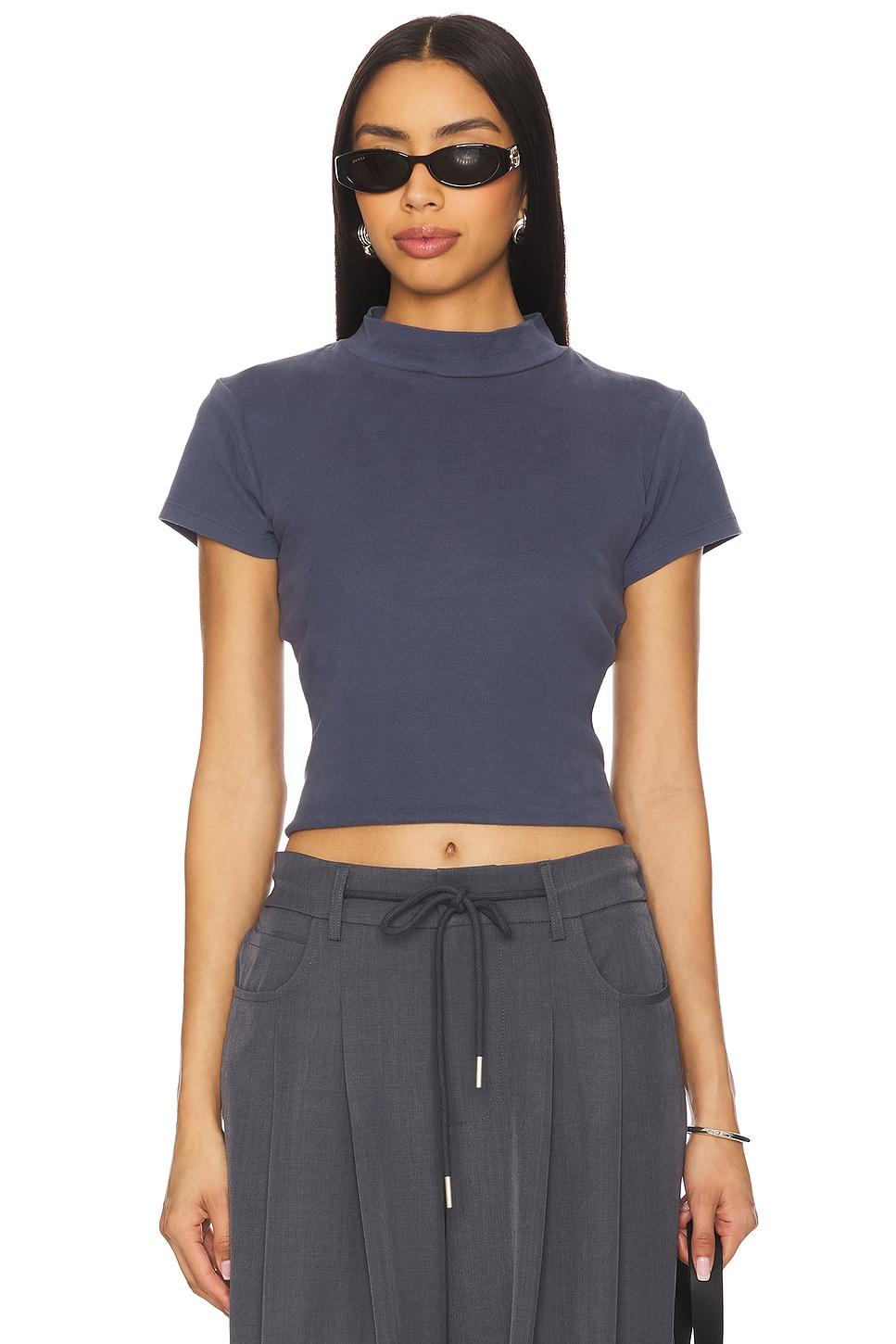 1x1 rib mock tee