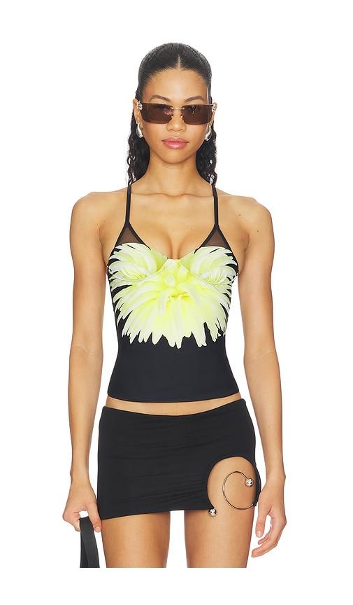1xblue nymph tank top in yellow,black.