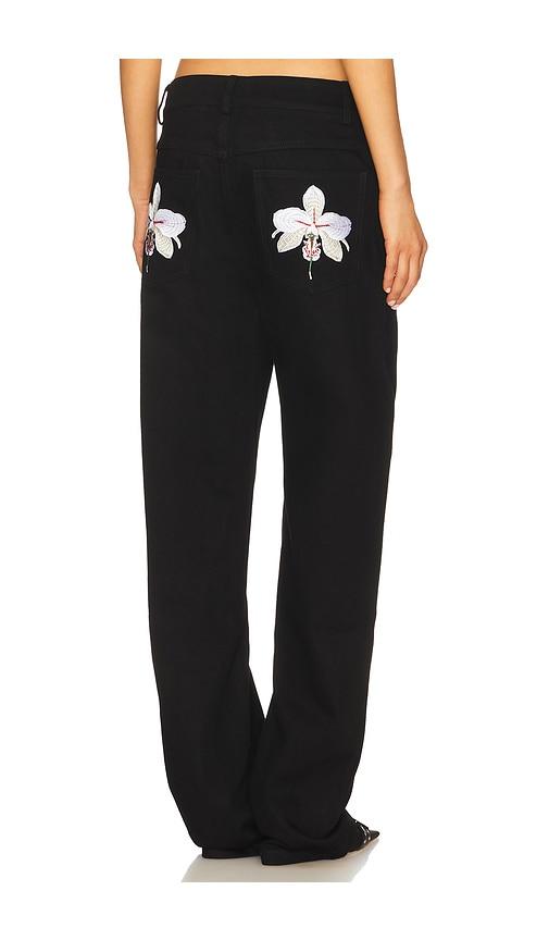 1xblue orchid jean in black.