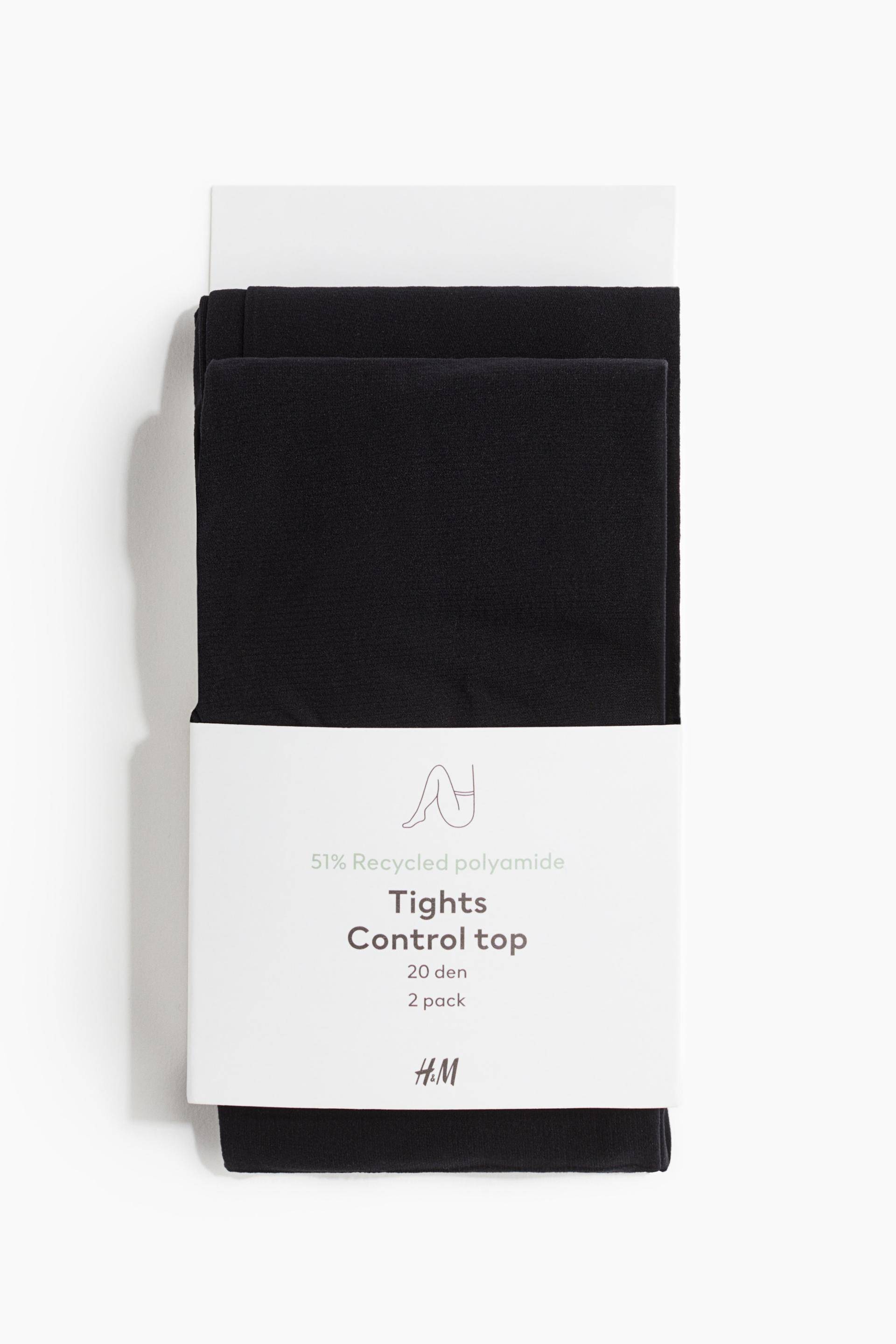 2-pack control-top tights 20 denier