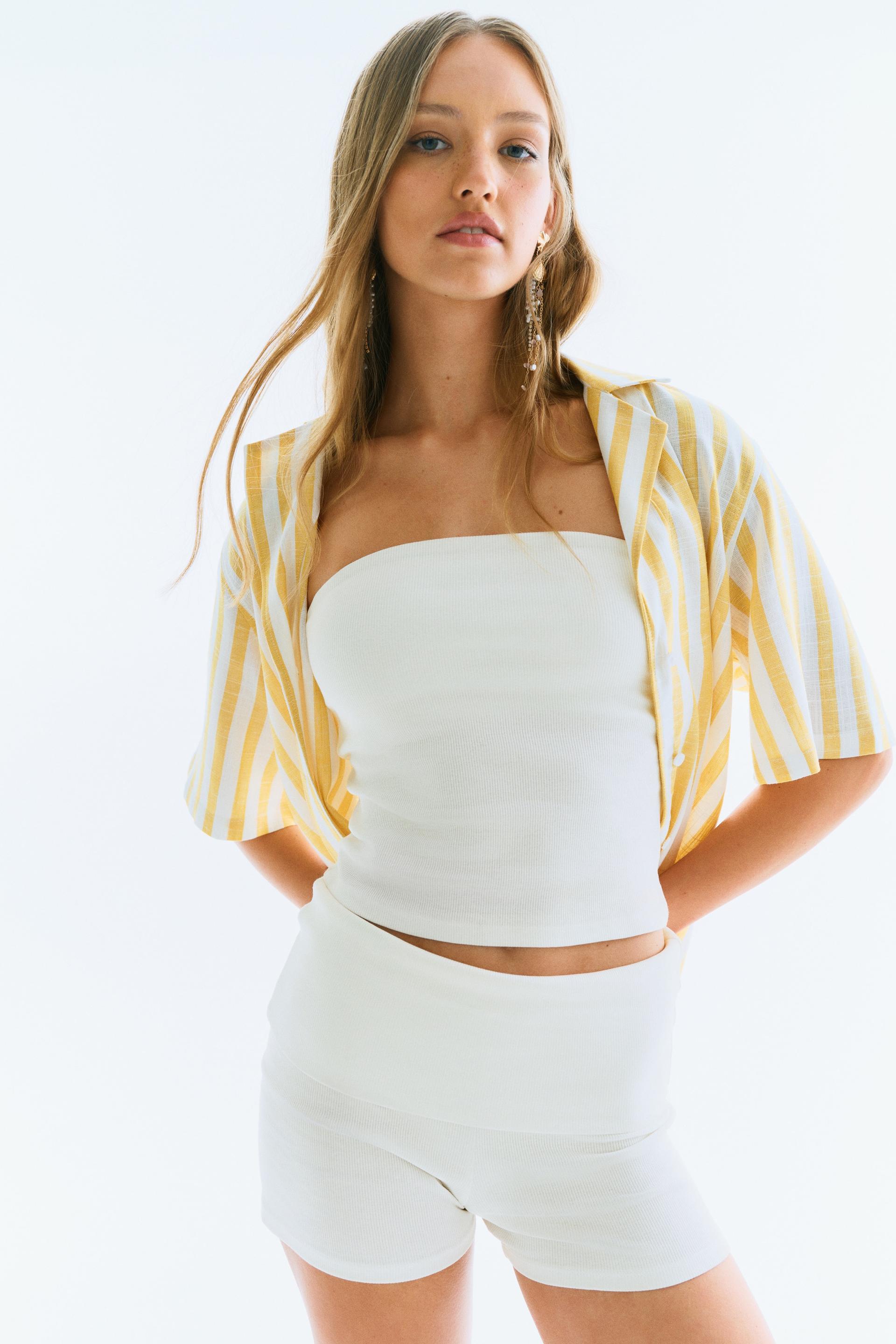 2-piece tube top and shorts set