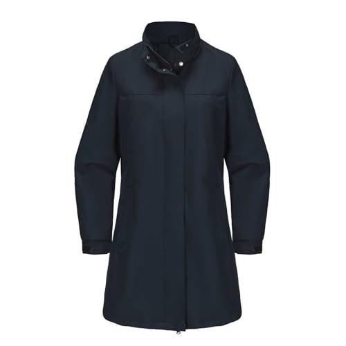 2024, dog raincoat, women's winter jackets, trench coat women thin long sleeve button puffer jackets casual loose hooded jacket with pockets outerwear, dark blue,x-large