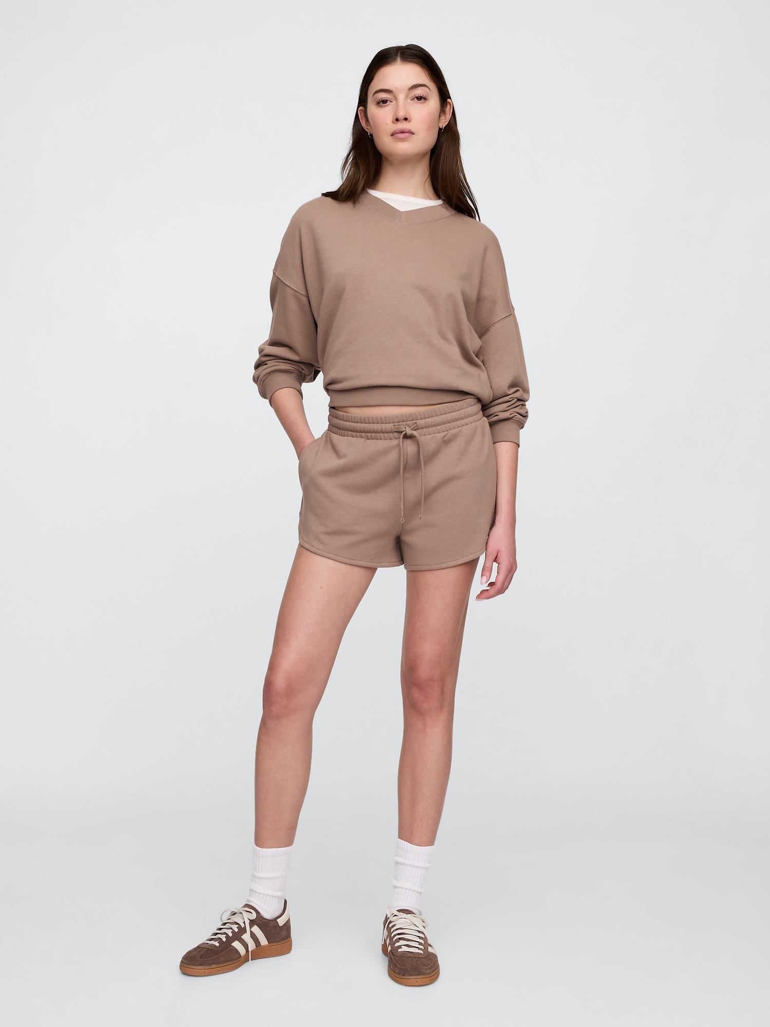 3" pull-on french terry shorts