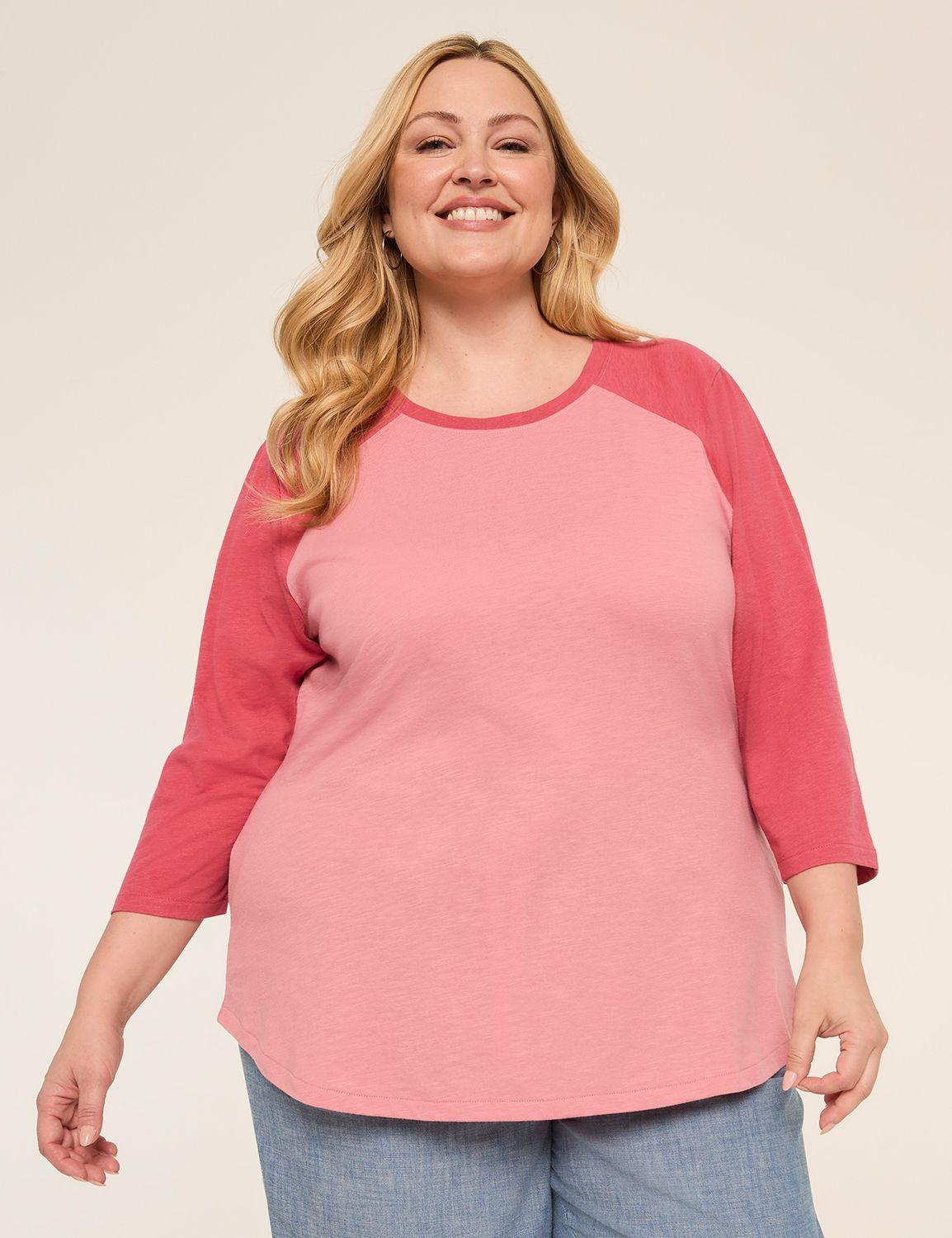 3/4 puff sleeve baseball tee