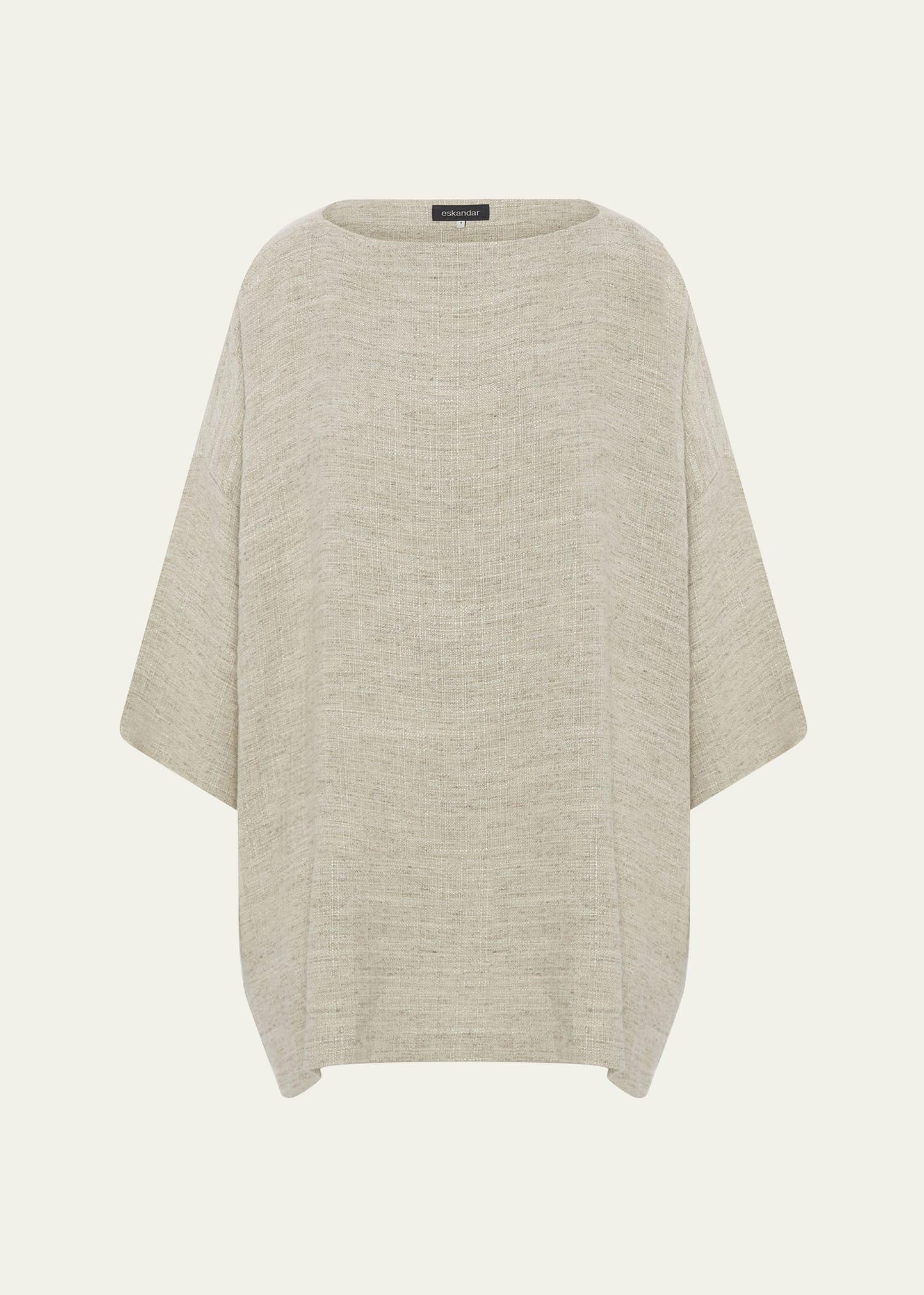 3-4 sleeve scoop neck (long length)