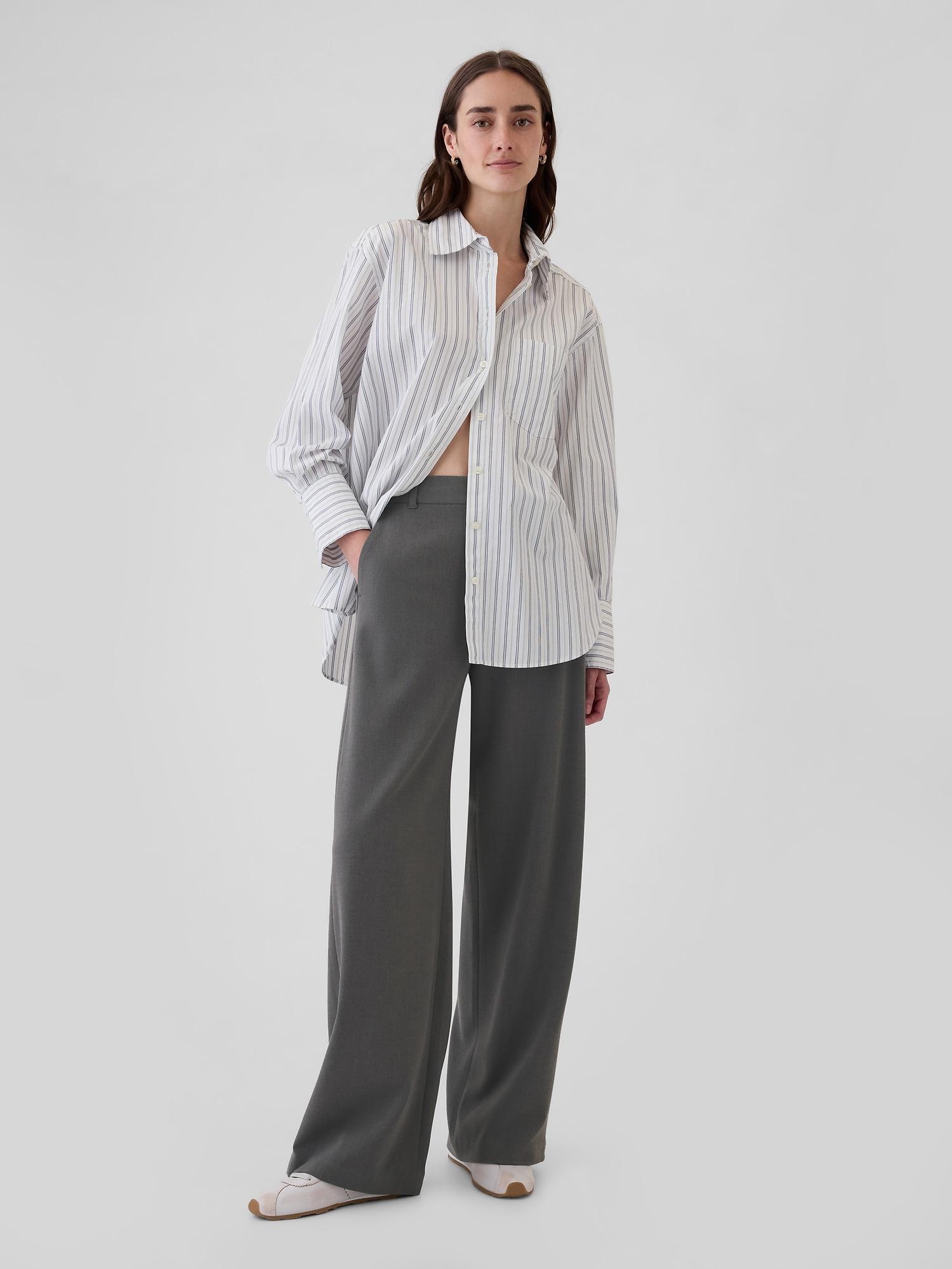 365 high rise brushed twill trousers