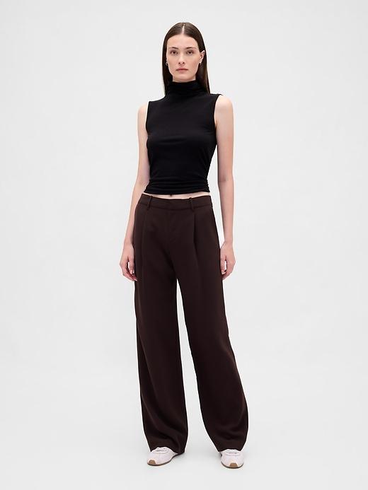 365 low rise brushed twill pleated trousers