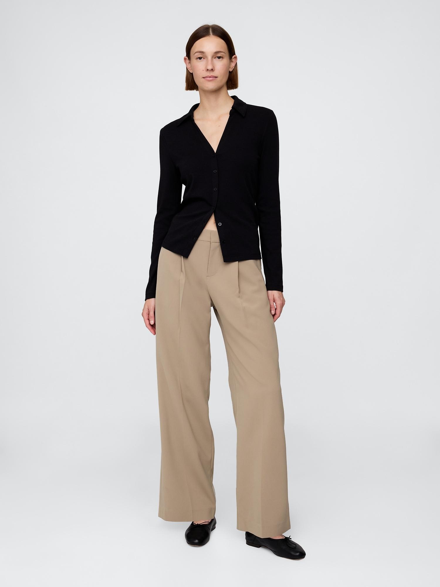 365 low rise pleated wide-leg trousers