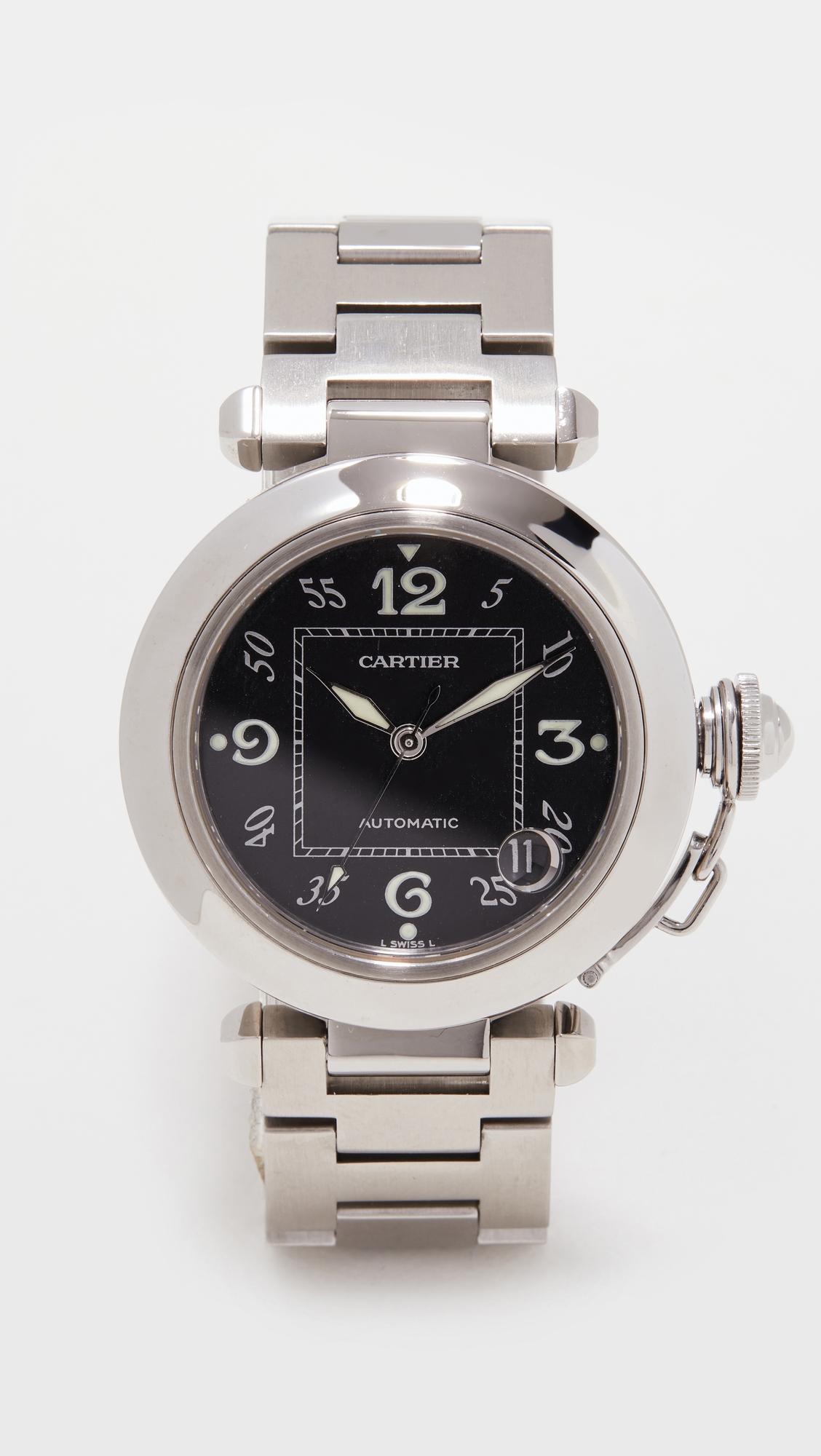 39mm pasha cartier stainless steel watch