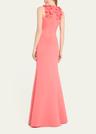 3d floral scuba gown
