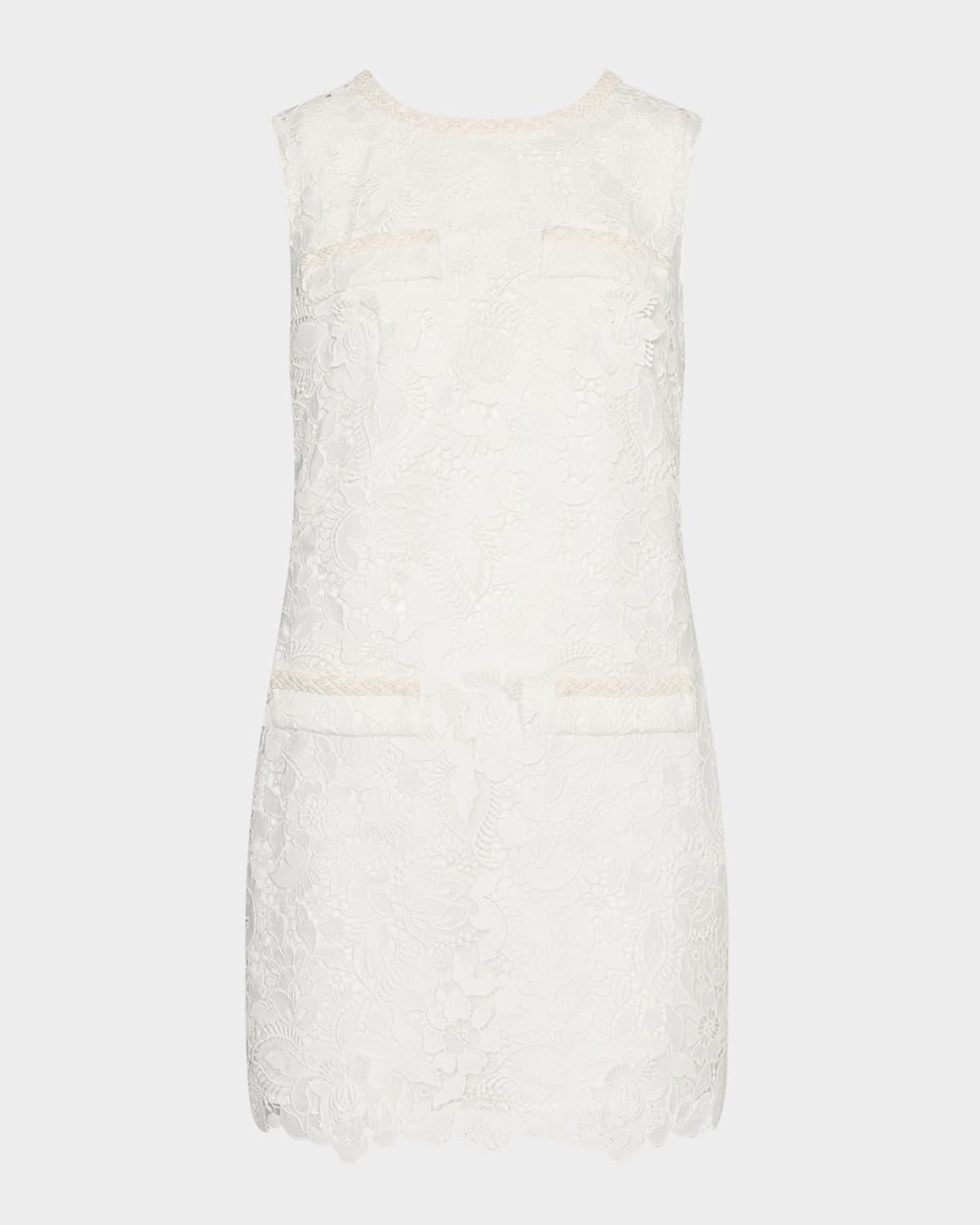 3d garden lace mini dress