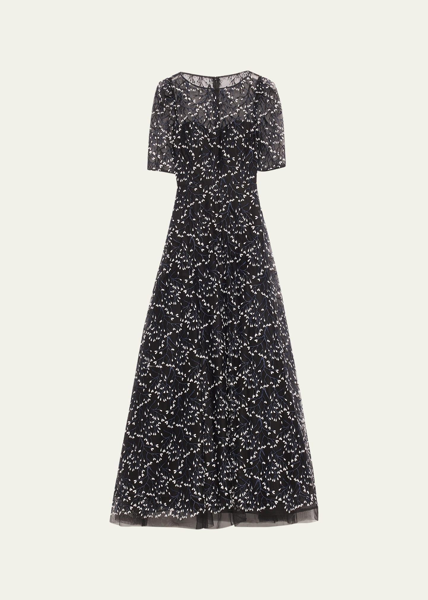 3d lace gown
