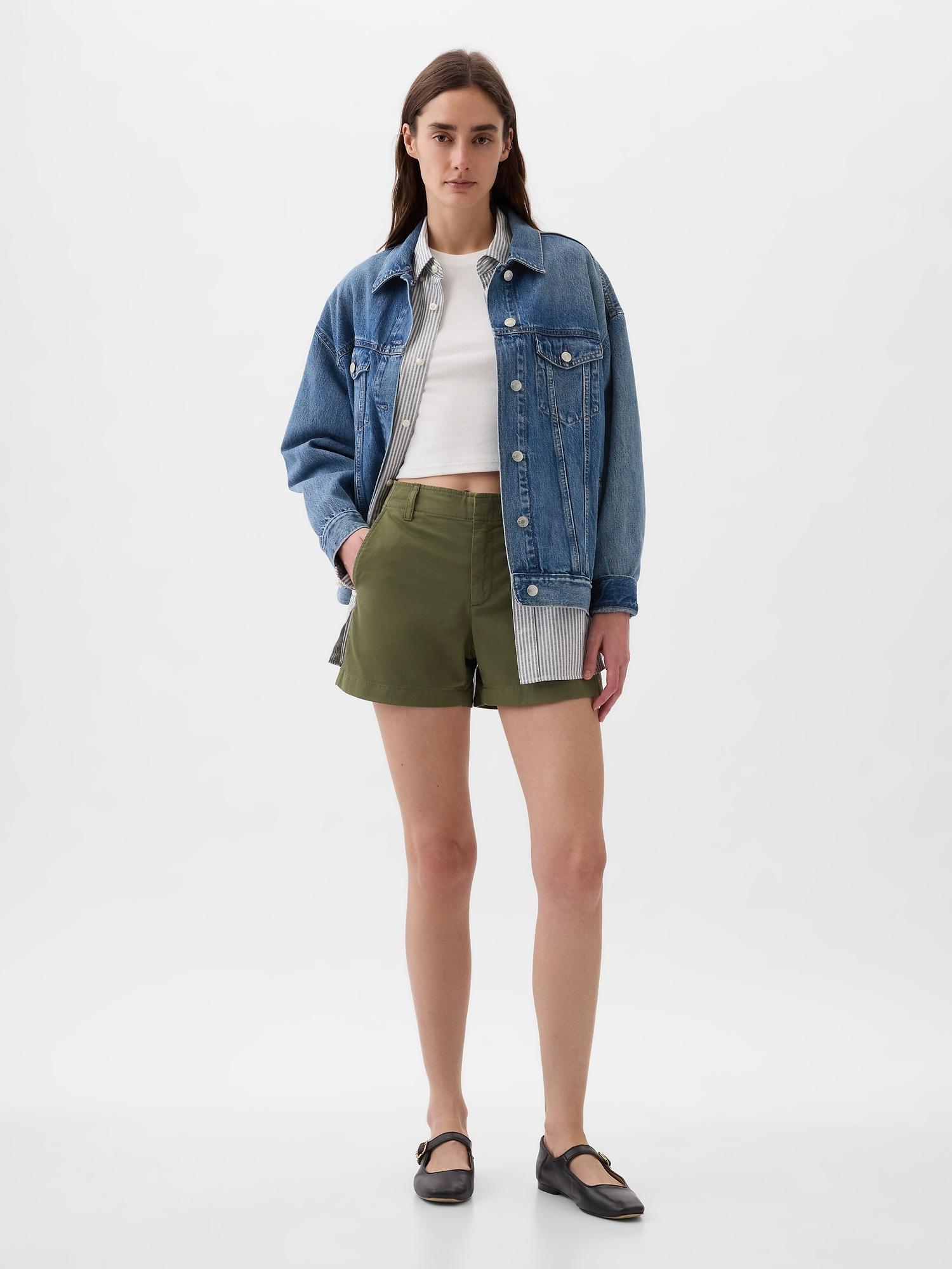 4" downtown khaki shorts