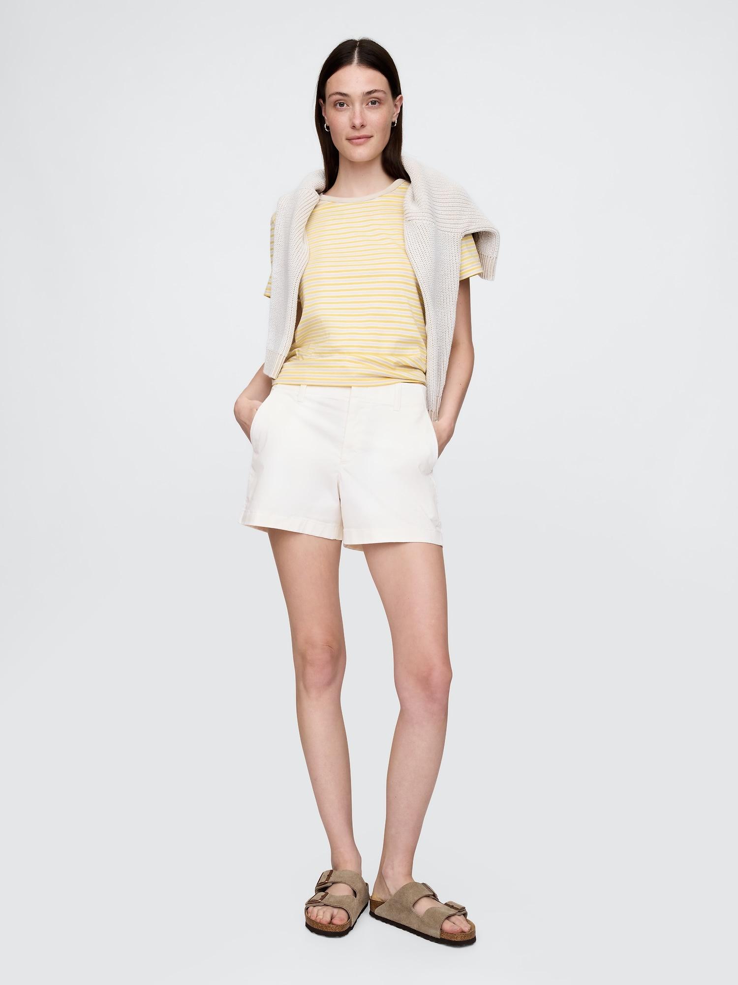 4" downtown khaki shorts