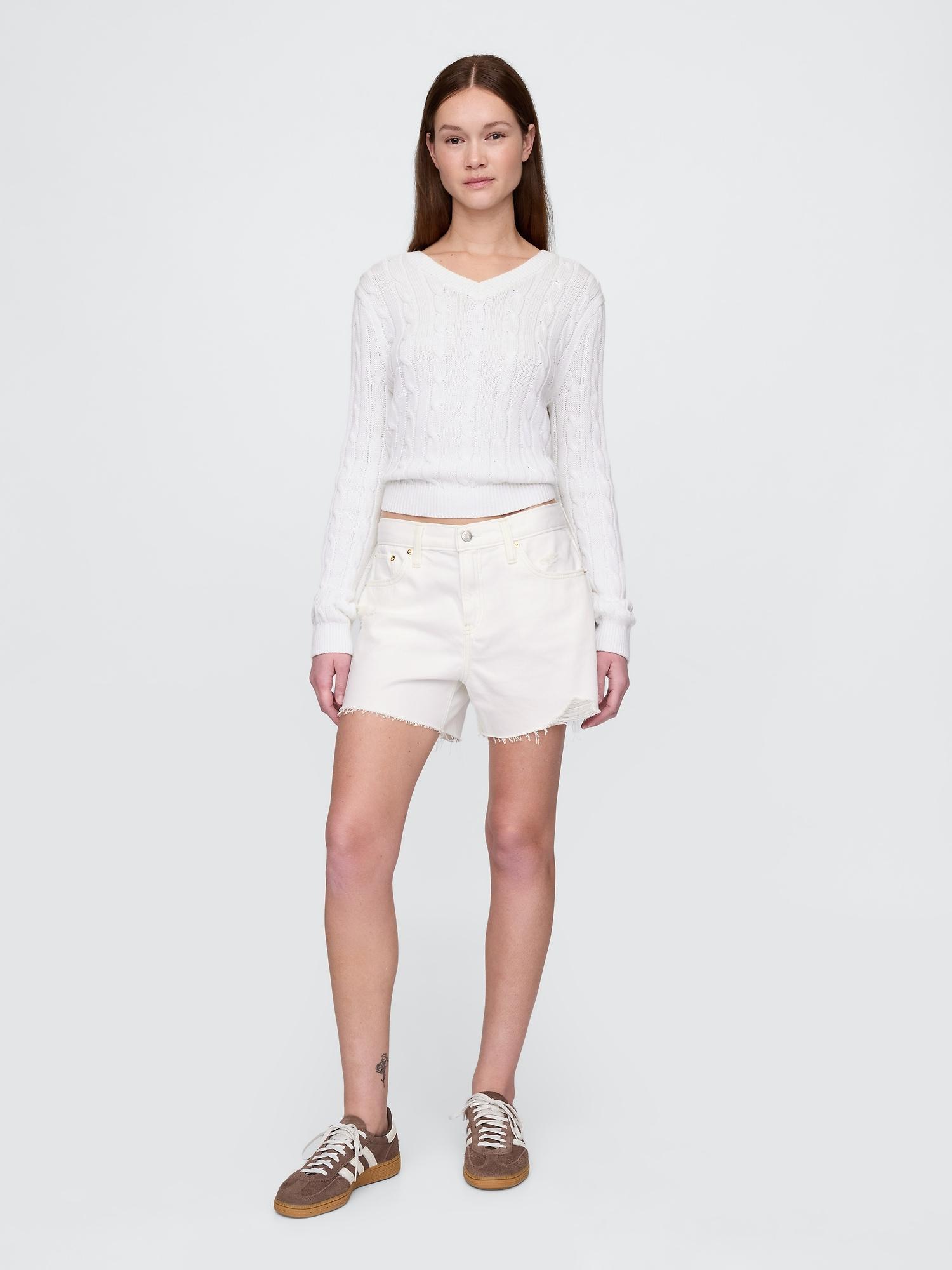 4" mid rise ultrasoft relaxed cutoff shorts
