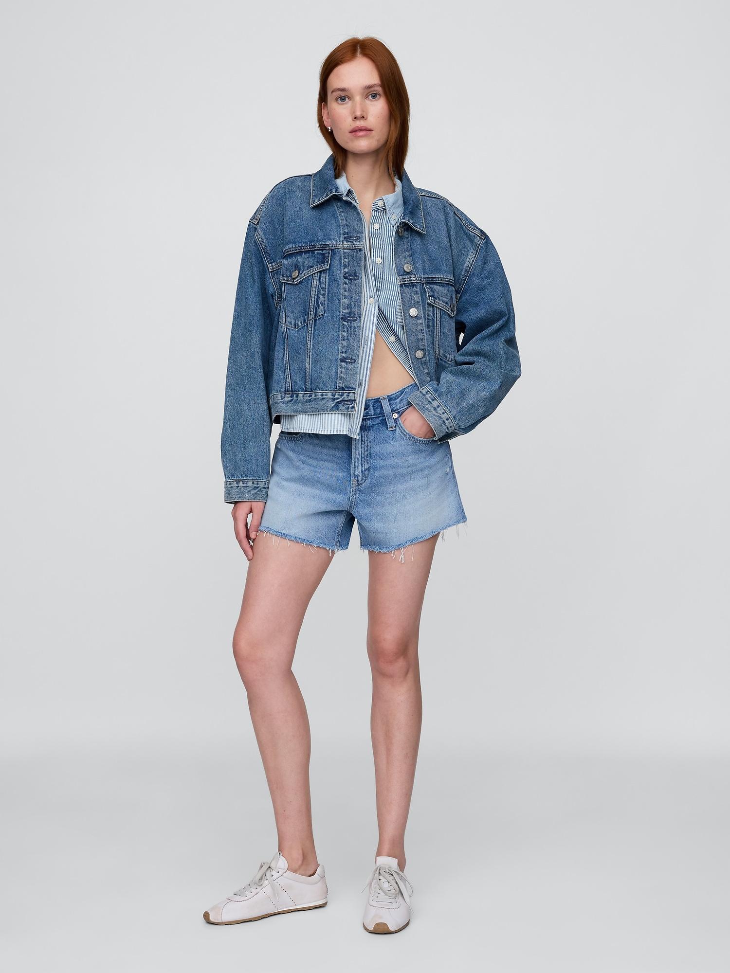 4" mid rise ultrasoft relaxed cutoff shorts