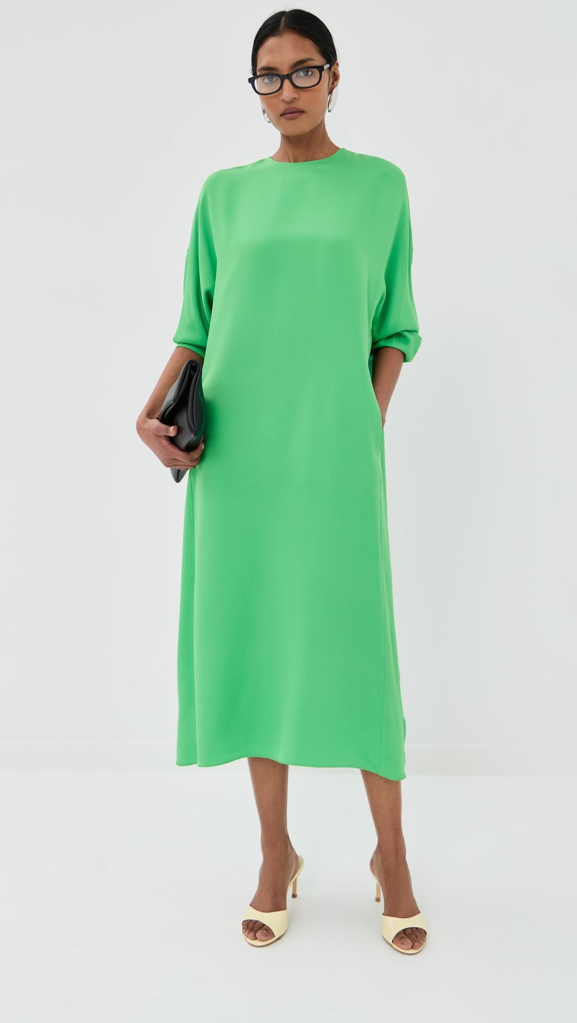 4 ply silk long sleeve cocoon dress