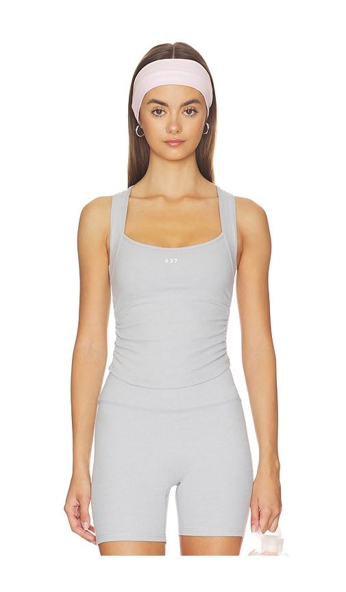 437 sculpt tank top in light grey.