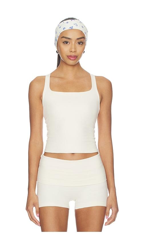 437 the contour tank top in cream.