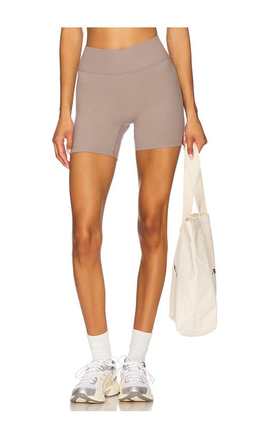 437 the essentials short in grey,taupe.