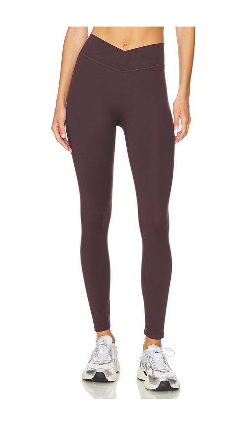 437 the v legging in brown.