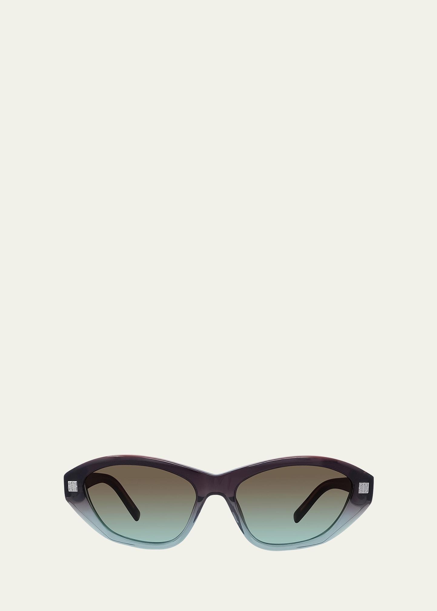 4g logo acetate cat-eye sunglasses