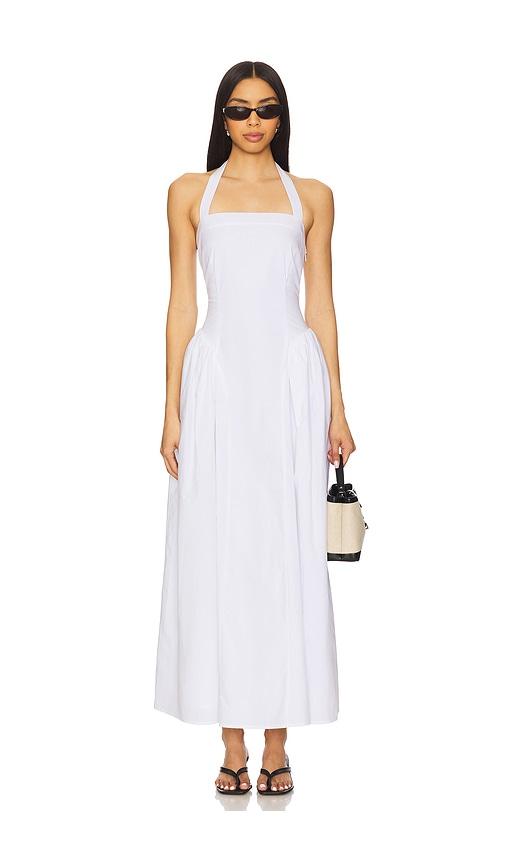 4th & reckless bonita halter dress in white.