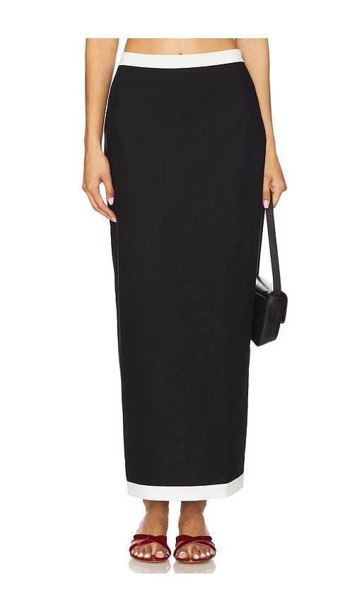 4th & reckless brea maxi skirt in black.