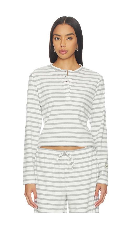 4th & reckless dannika top in grey,white.