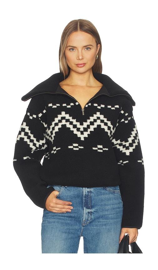 4th & reckless dayna zip up fleece in black.