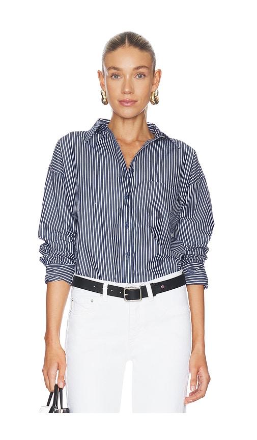 4th & reckless frankie shirt in navy.