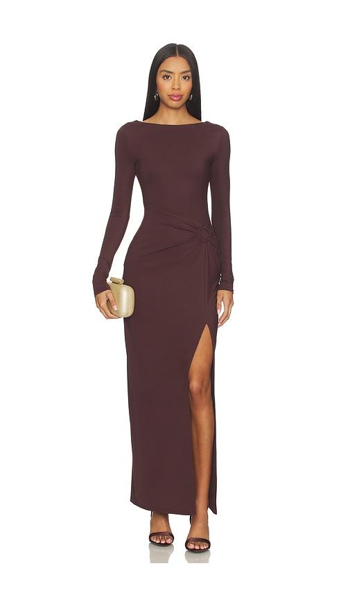 4th & reckless geri dress in chocolate.