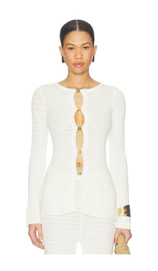 4th & reckless geri knitted top in cream.