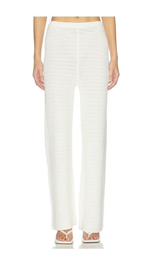 4th & reckless geri knitted trousers in cream.