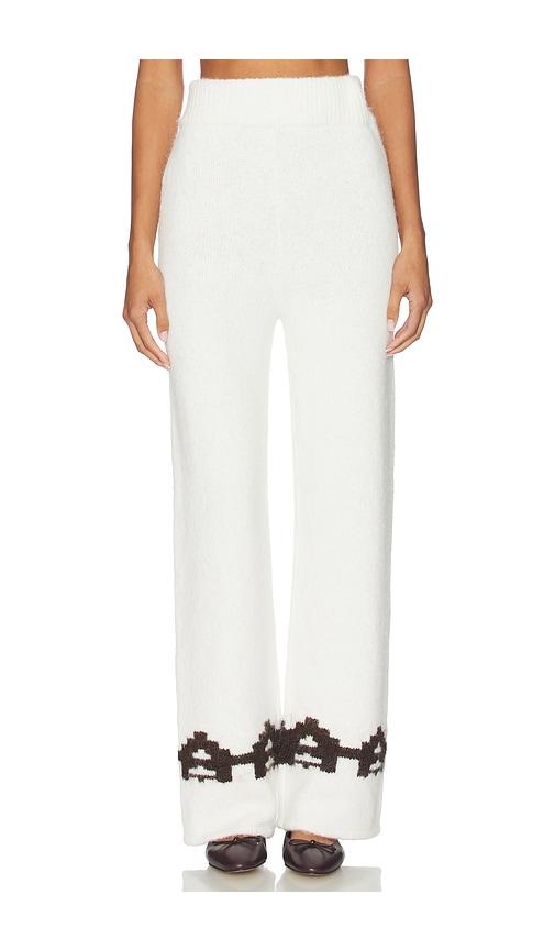 4th & reckless janine trouser in white,chocolate.