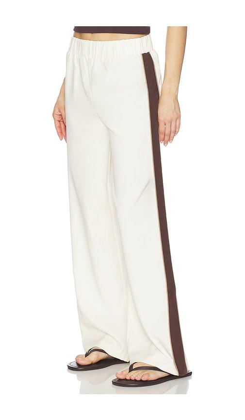 4th & reckless kimmora tailored trouser in cream,brown.
