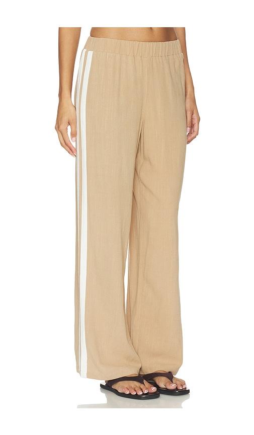 4th & reckless linen tameka trousers in taupe.