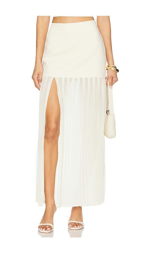 4th & reckless lucian skirt in cream.